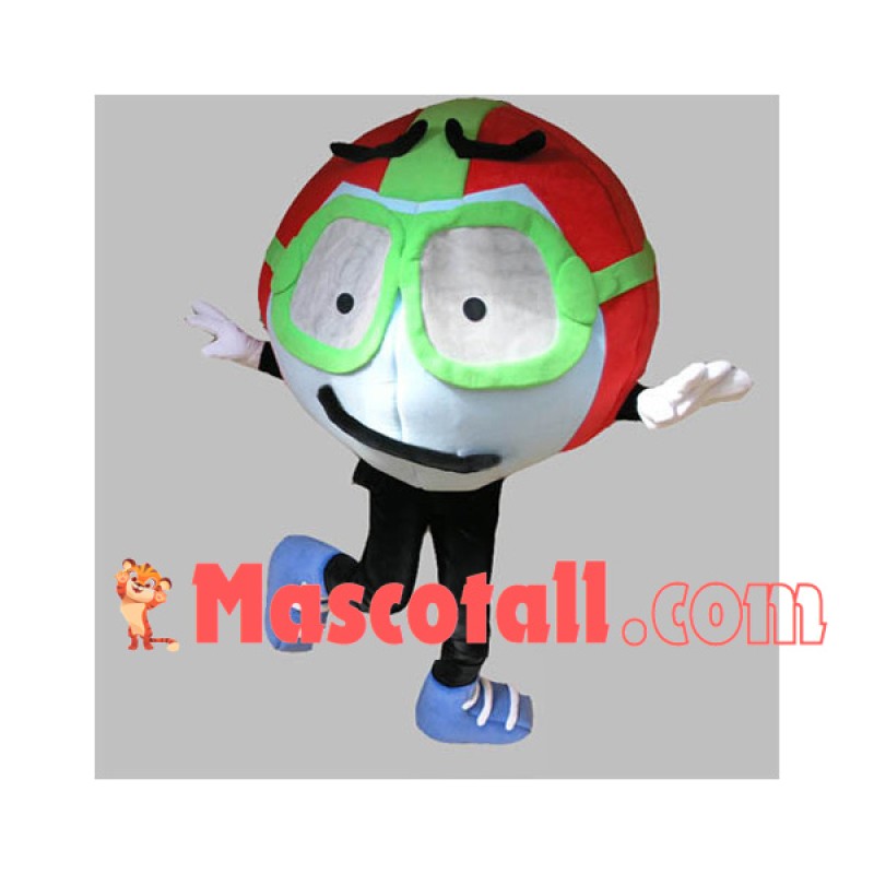Cartoon Red Plush Round Doll Mascot Costume