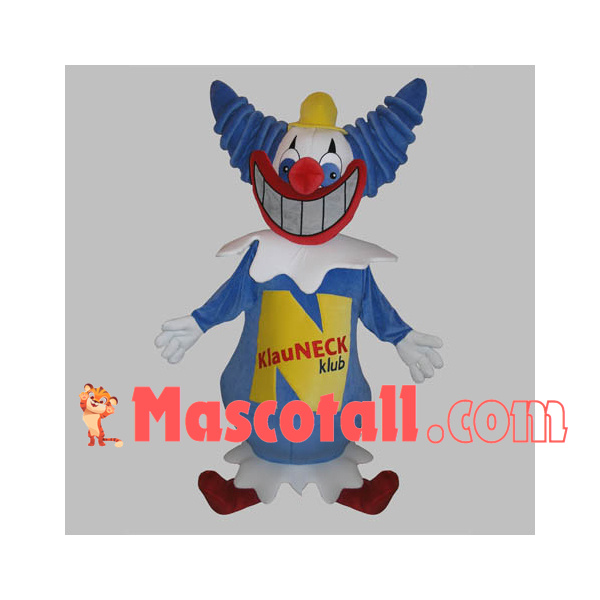 Smiley Clown With Terry Horns Cartoon Mascot Costume