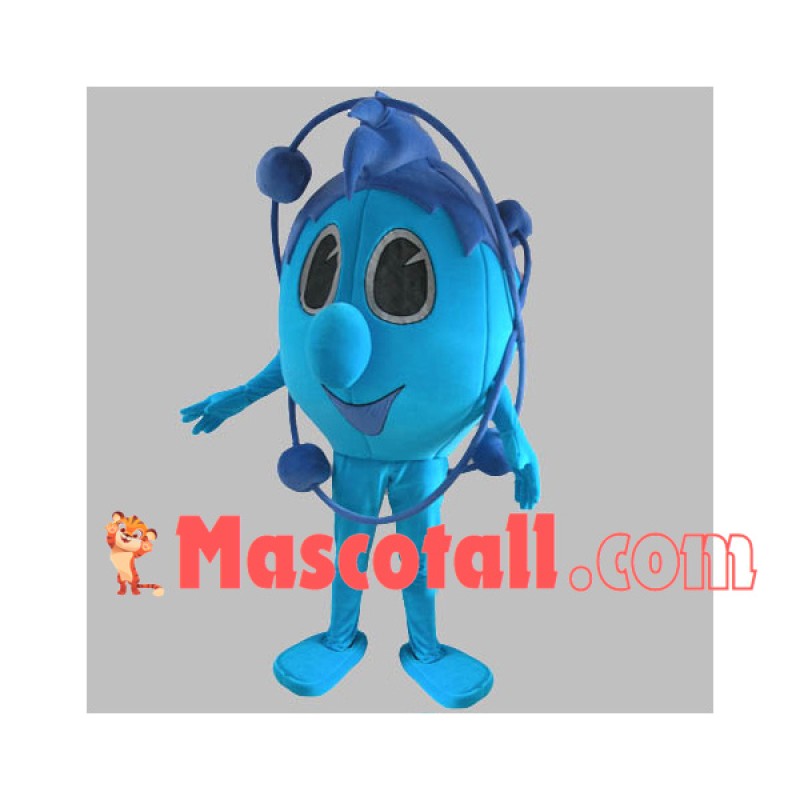 Flat Blue Planetary Model Mascot Costume