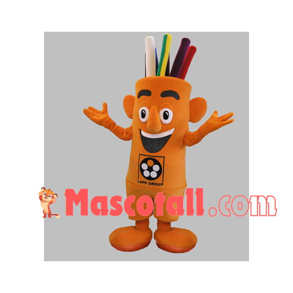 Orange Cable Connector Plug Mascot Costume