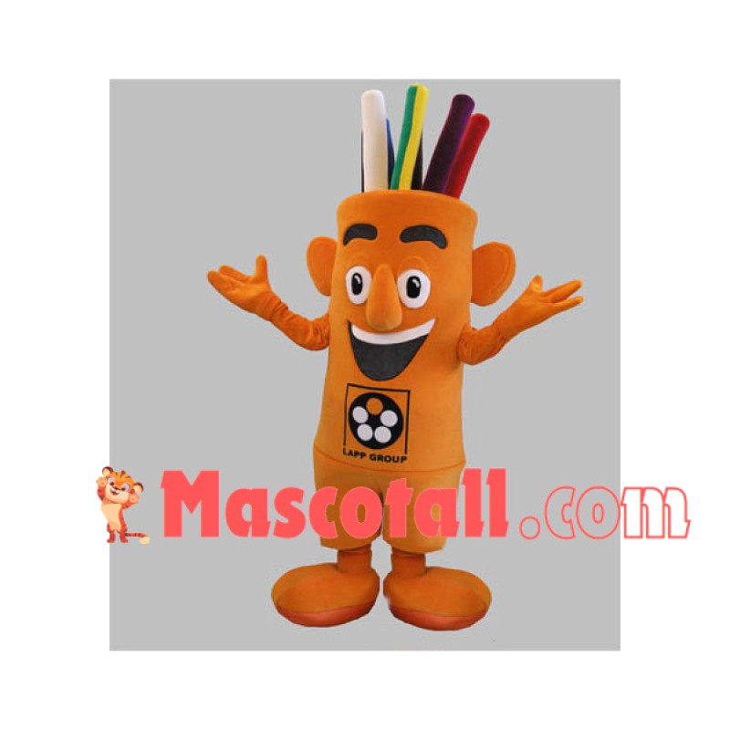 Orange Cable Connector Plug Mascot Costume