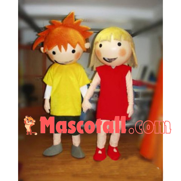 Loving Playmate Holding Hands Mascot Costume