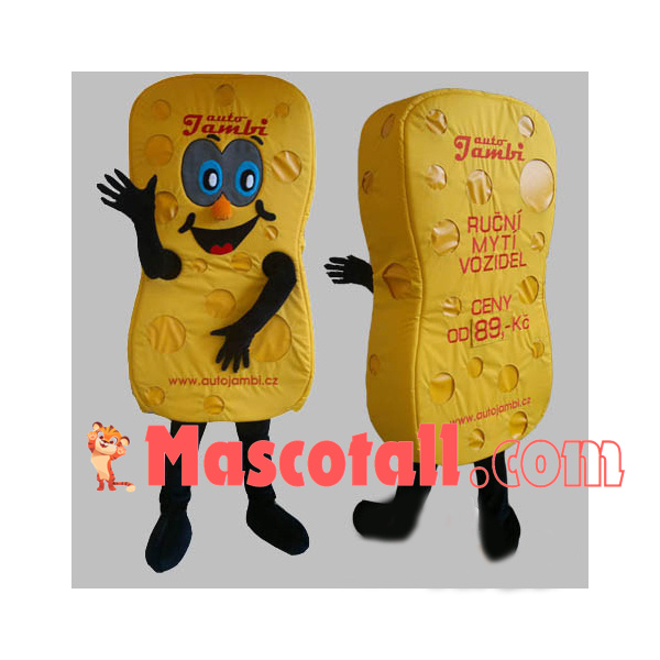 Scrubbing Sponge Mascot Costume for Automated Car Dealer