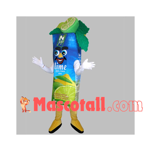 Boxed of Lime Juice Mascot Costume