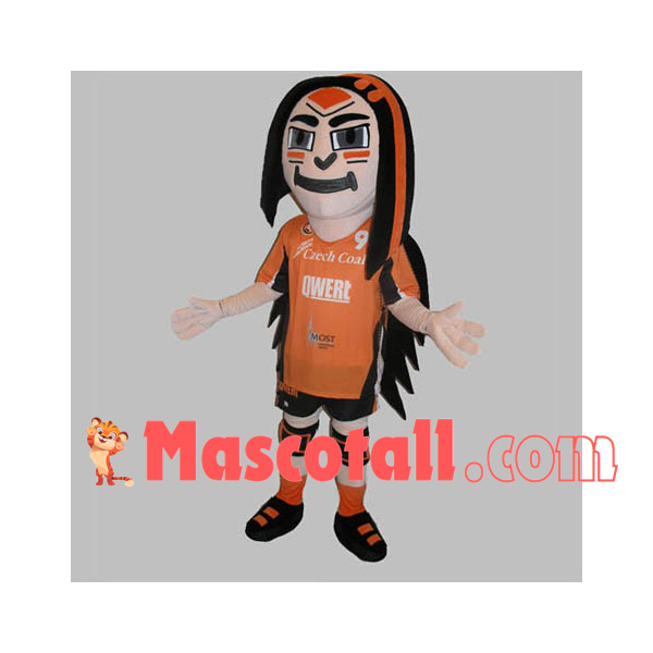 Czech Athlete With Painted Totem Mascot Costume