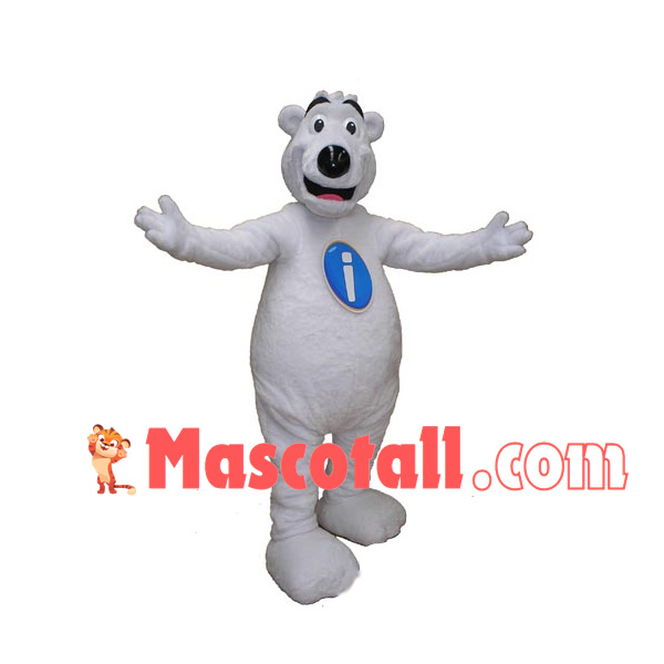 The Polar Bear In Welcome Pose Mascot Costume
