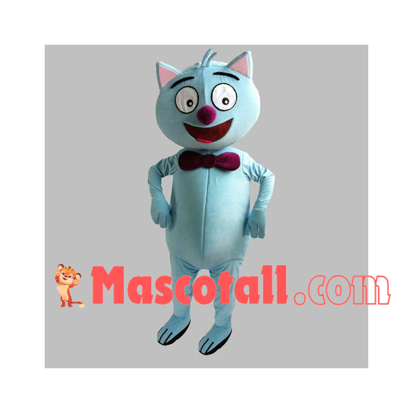 Magic Cat With Burgundy Bow Tie Mascot Costume