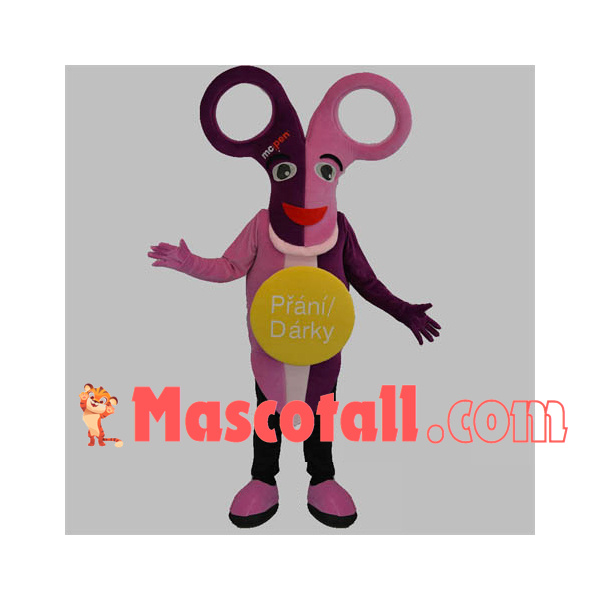 Two-color Scissor Mascot Costume For Manual Class