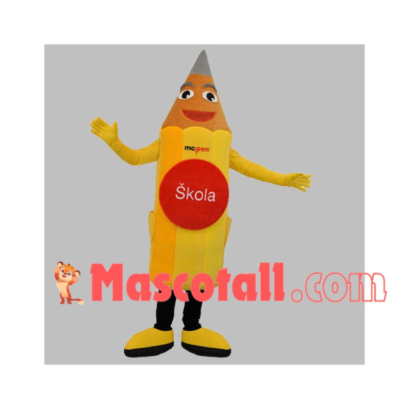 Sharpened Drawing Pencil Mascot Costume