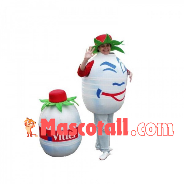 Strawberry-flavored Lactic Acid Bacteria Milk Mascot Costume