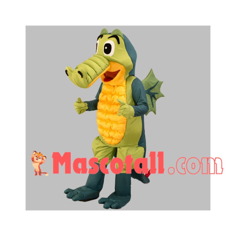 Flame Dragon With Soft Belly Mascot Costume