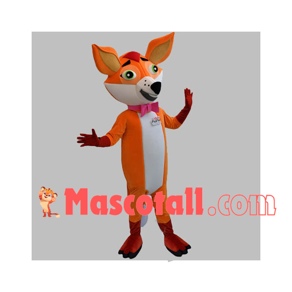 Orange Guide Kangaroo Mascot Costume