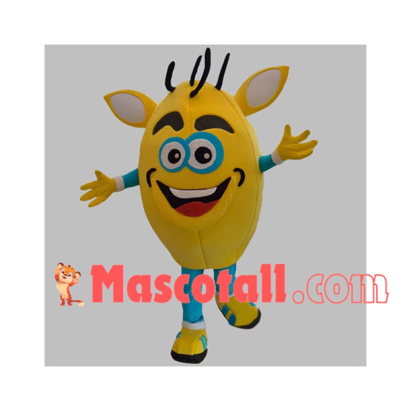 The Flat Doll With Ears Cartoon Mascot Costume