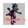 Little Purple Dinosaur With Parrot Beak Mascot Costume