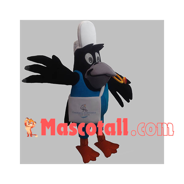 Skilled Crow Dangling Gold Ring Mascot Costume