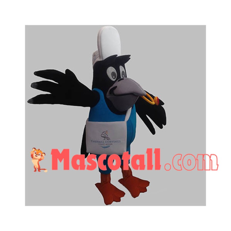 Skilled Crow Dangling Gold Ring Mascot Costume
