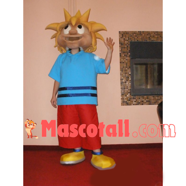 Hip-hop Boy With Messy Hairstyle Mascot Costume