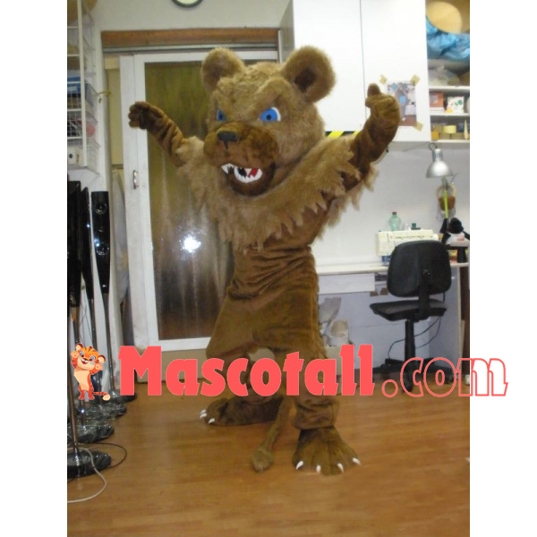 Manic The Brown Furry Tiger Mascot Costume