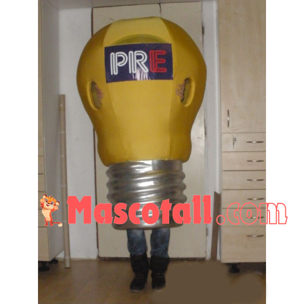 Tungsten Bulb With Rotating Head Mascot Costume