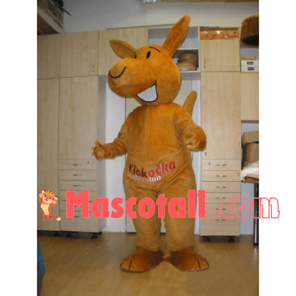Cozy Kangaroo Walking Upright Mascot Costume