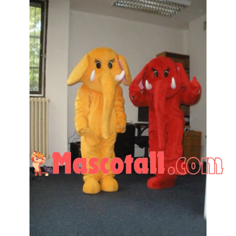 The Plush Elephant Playing Around Mascot Costume