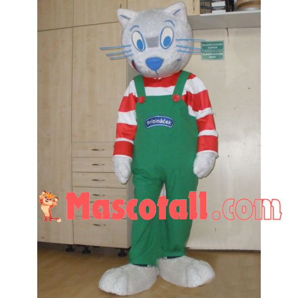 Vigorous Gray Boy Cat Mascot Costume