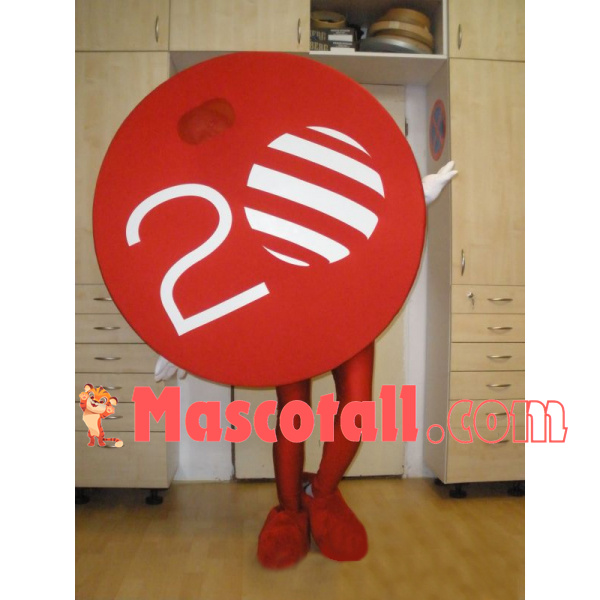 Eye-catching Red Restriction Sign Mascot Costume