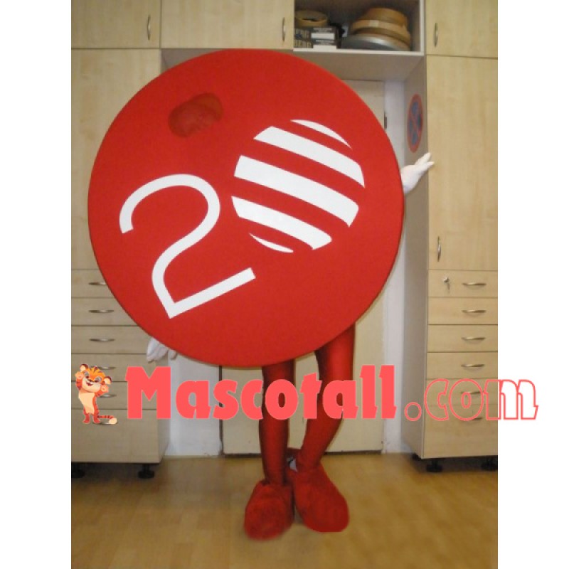 Eye-catching Red Restriction Sign Mascot Costume