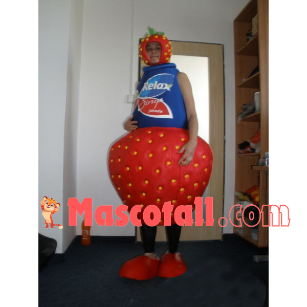 Strawberry-flavored Soothing Drink Mascot Costume