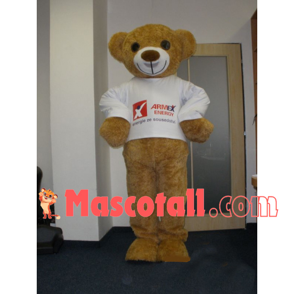 Energetic Brown Bear of Energy Company Mascot Costume