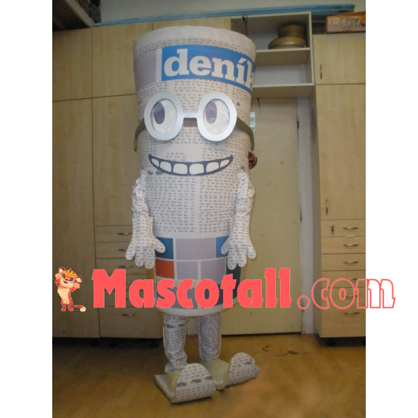 Typeset English Briefing Cartoon Mascot Costume
