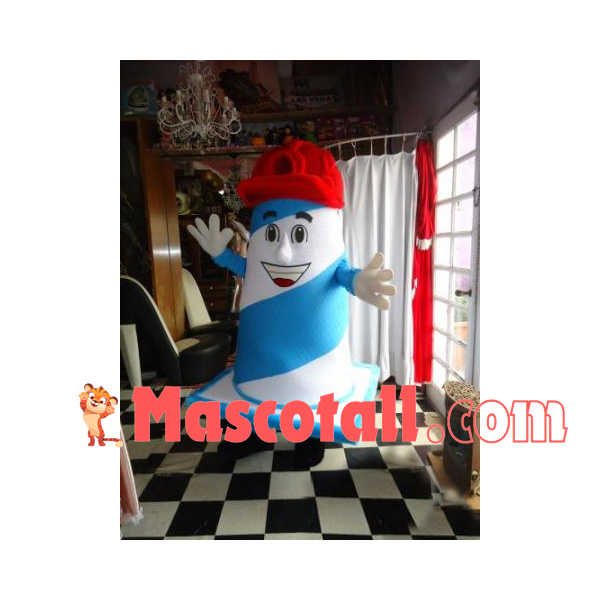 Restrictive The Blue & White Barricade Mascot Costume