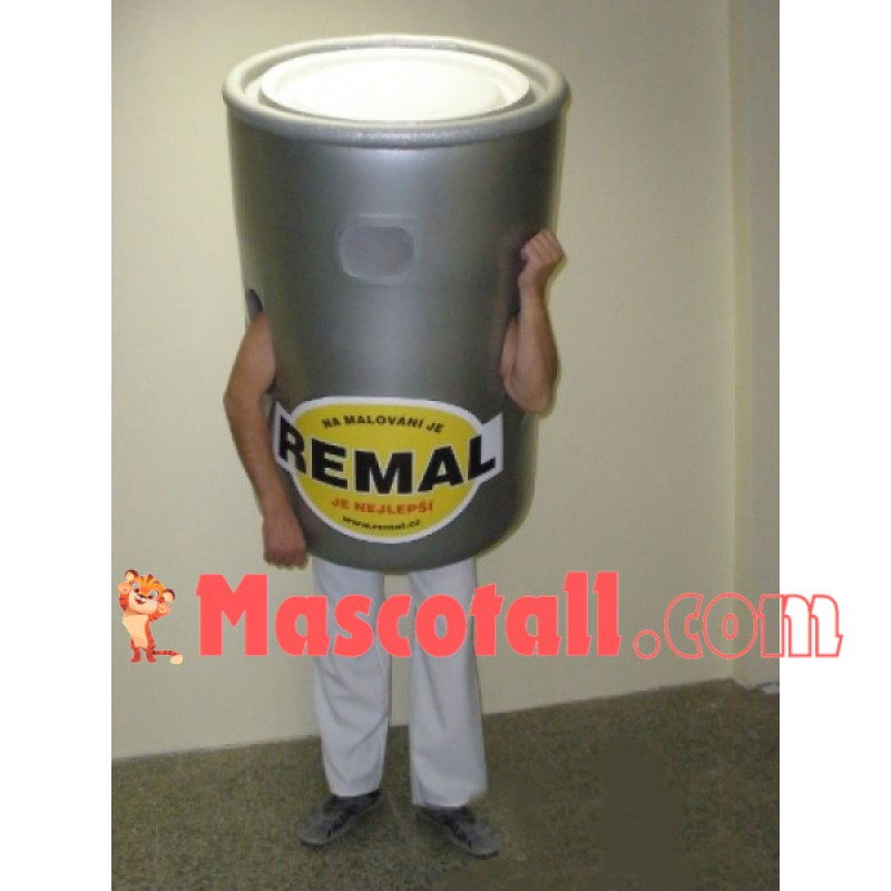 Customized Silver Tin Can Mascot Costume