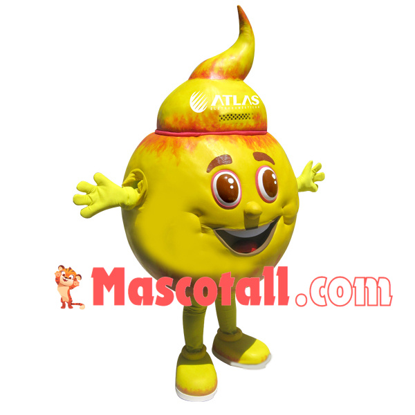 Enlarged Version of Yellow Cartoon Shit Mascot Costume