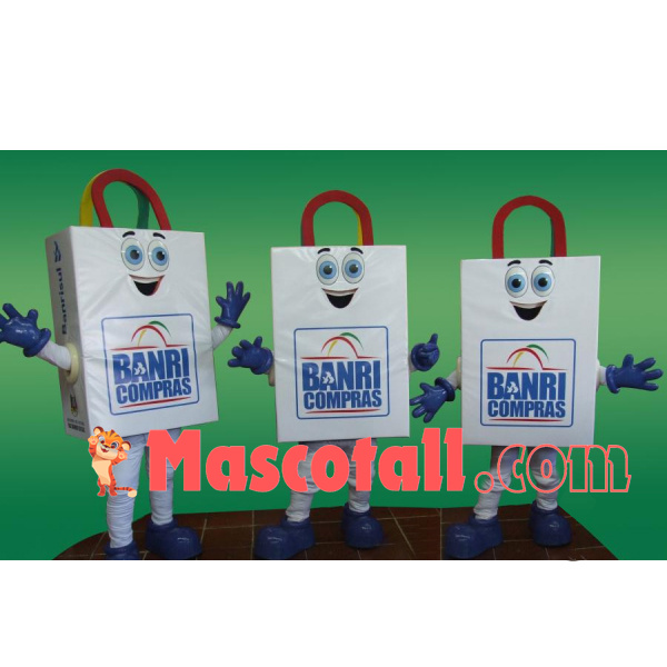 Designed Paper Shopping Bag Mascot Costume