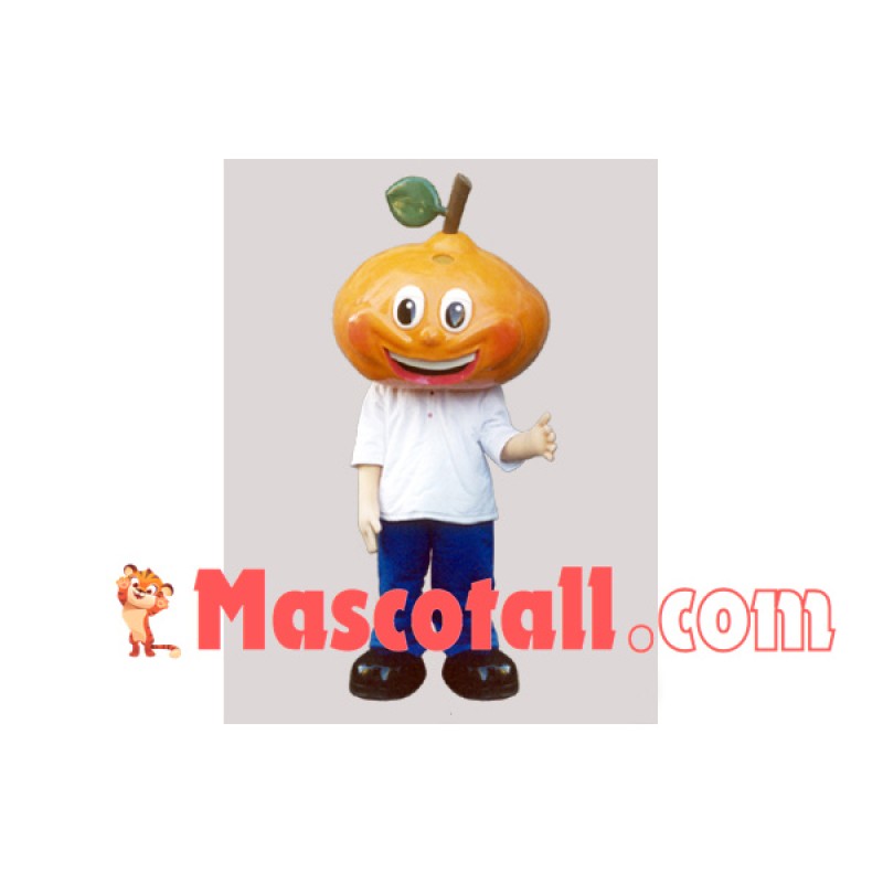 Mature Cartoon Persimmon Doll Mascot Costume