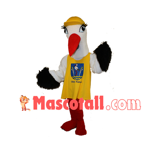 Standing Crane of Protecting Base Mascot Costume