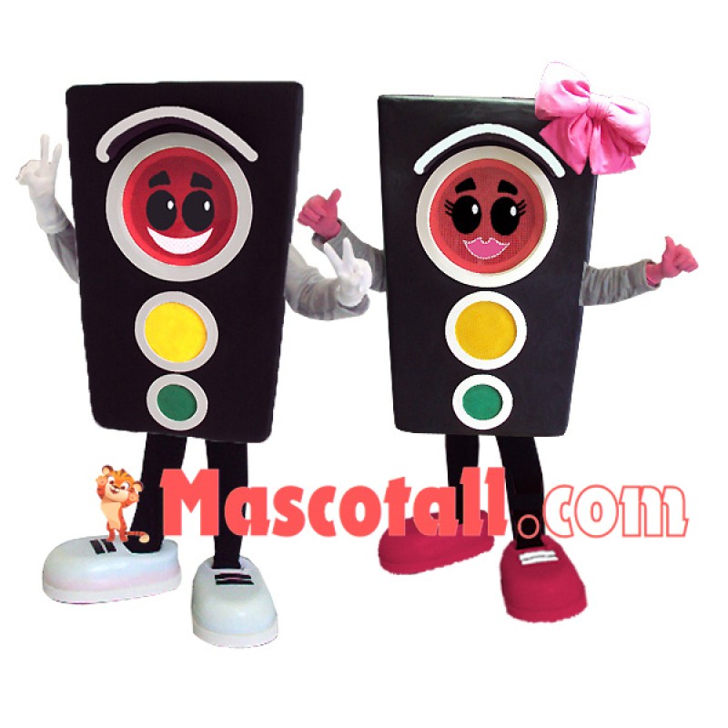 Traffic Light Starting to Flash Mascot Costume