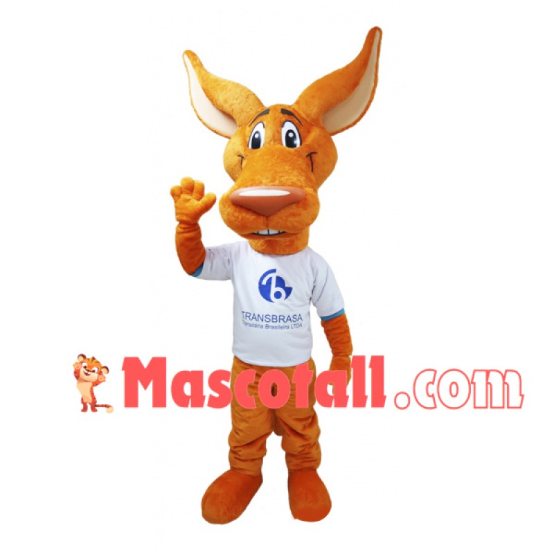 Long-eared The Power Brown Deer Mascot Costume