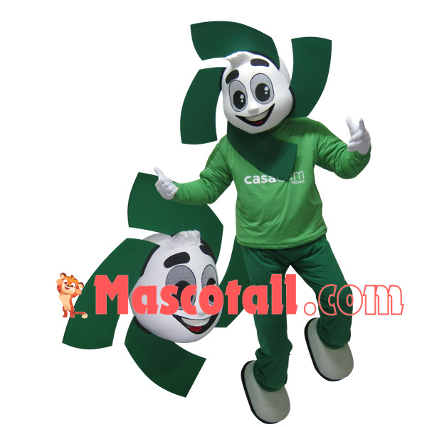 Whole Green The Propeller Doll Mascot Costume