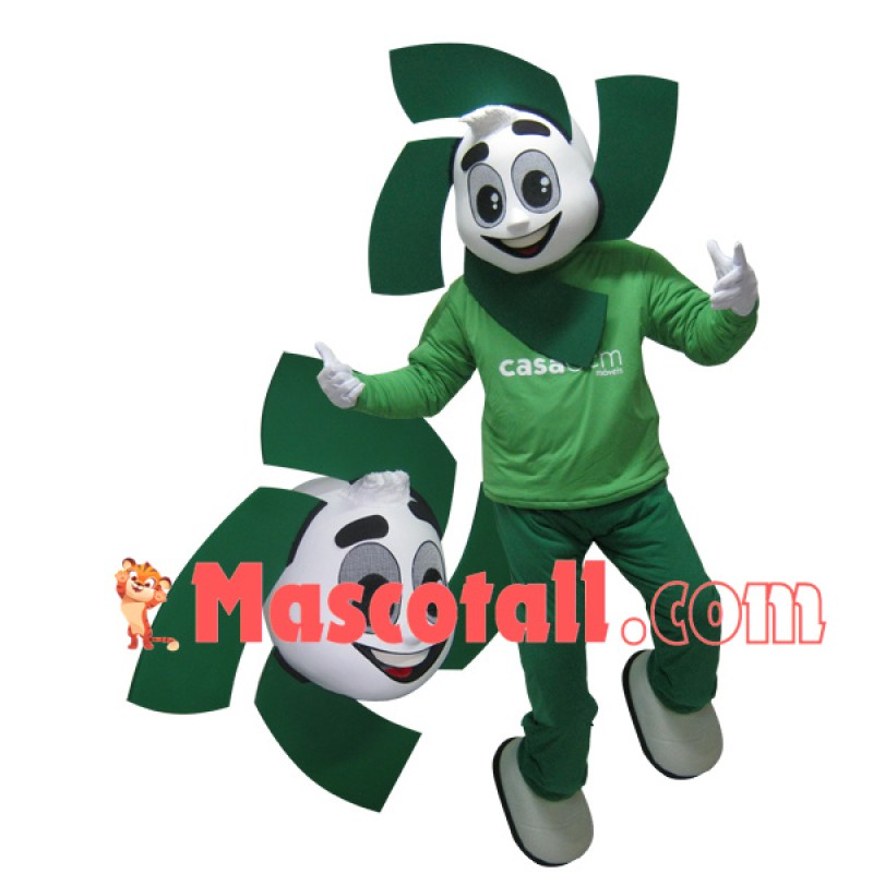 Whole Green The Propeller Doll Mascot Costume