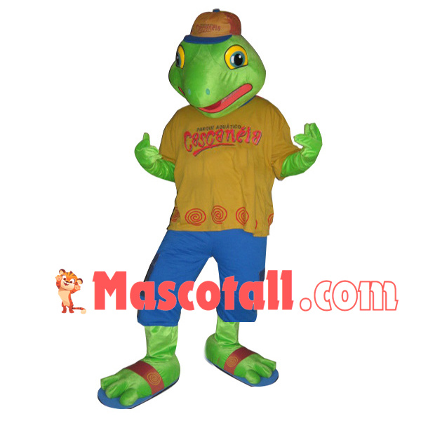 Exercise Frog In Sportswear Mascot Costume