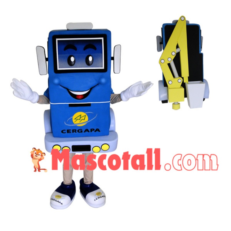 Blue Crane With Telescopic Rod Mascot Costume
