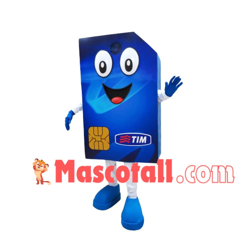 Italy Blue Calling Card Mascot Costume