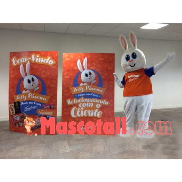 Welcome Rabbit Mascot Costume for Fair