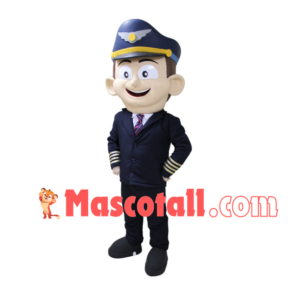 Police Chief In Uniform Mascot Costume