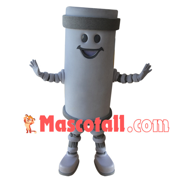 Large-capacity White Vacuum Flask Mascot Costume
