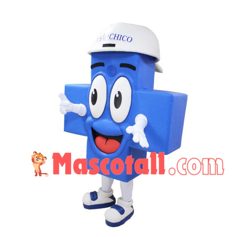 Cartoon Blue Cross Doll Mascot Costume