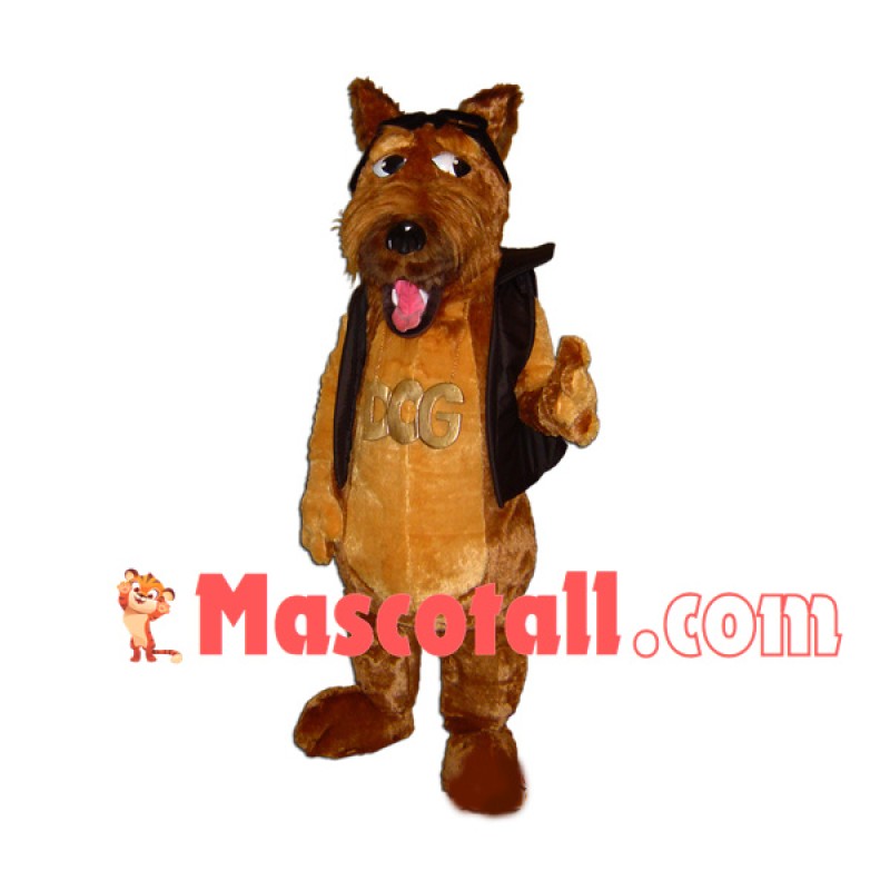 Old Hound In Vest Coat Mascot Costume