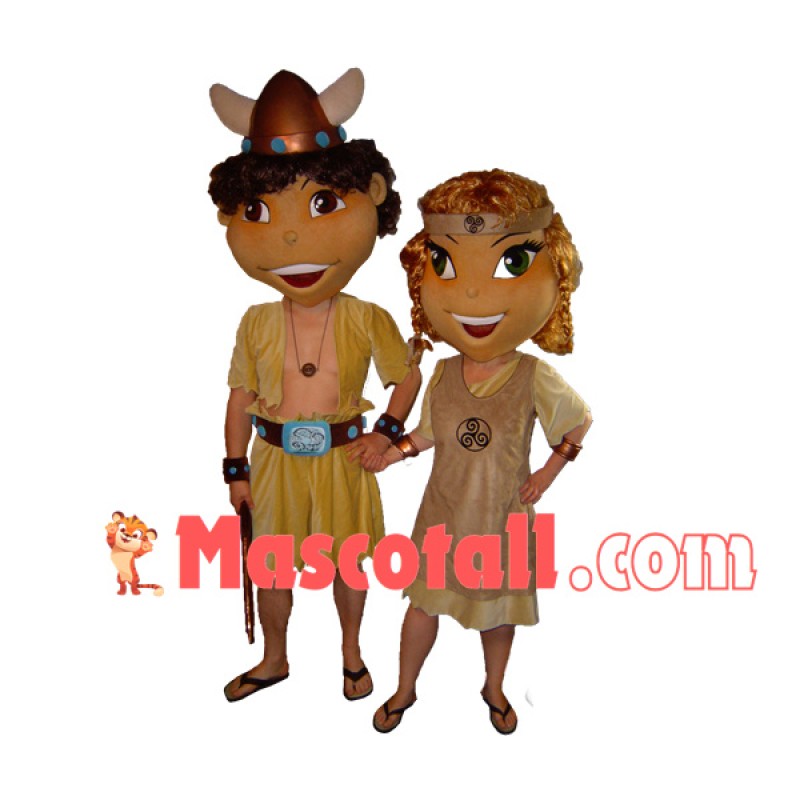 Affectionate Young Prince Couple Mascot Costume